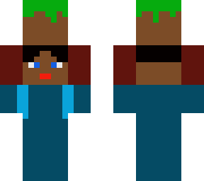 player holding grass block