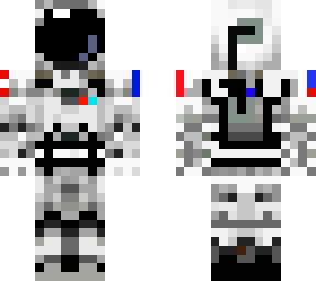 spationaute minecraft skin concept fuzeiii (france/usa)