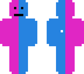 blue-pink skin