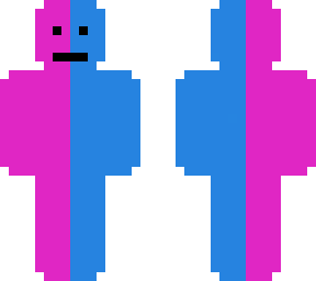 blue-pink skin