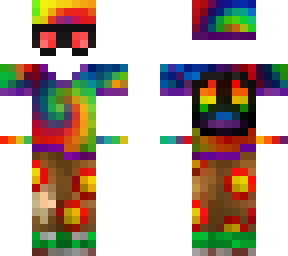 hippie tie dye outfit with glasses (ramder)