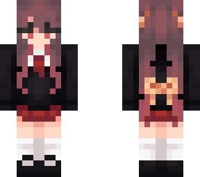 hu tao school uniform without hat