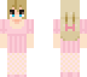 pink dress blonde girl