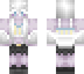 silver hair purple skin