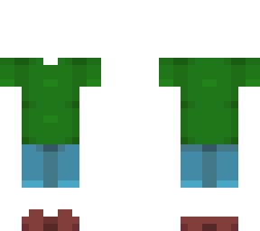 green t & shorts
