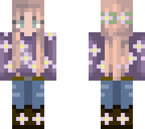 purple flower sweater