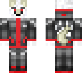 white and red wolf boy with hoodie