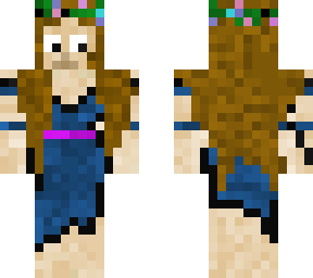 glam fae girl with blue dress