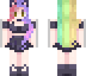 pastel rainbow hair goth
