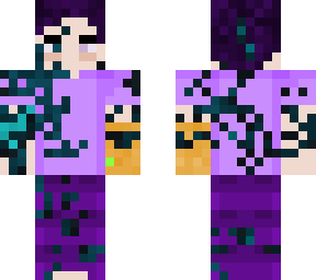 Polaroid infected by sculk | Minecraft Skin