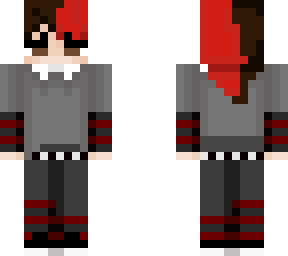 red and black emo skin