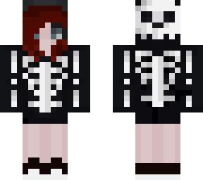 skeleton girl red hair