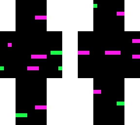 cool glitch skin (green & pink)