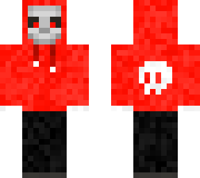 red hoodie skeleton