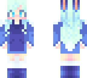 blue bunny apron 2