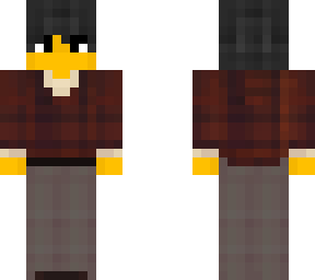 male - red sweater - chains
