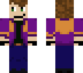 purple jacket man