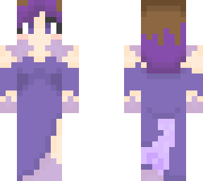 purple mermaid hybrid with purple dress