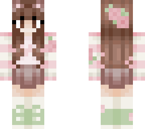 pink and green flower girl