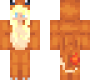 blonde charmander onesie girl