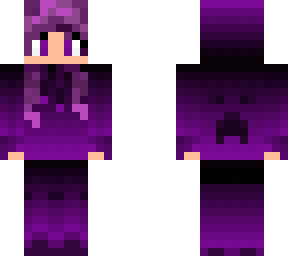lila-schwarzer-kapuzen-skin, mdchen