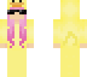 duck pink hair glasses