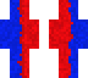 red and blue skin