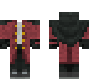 white layered design on red coat