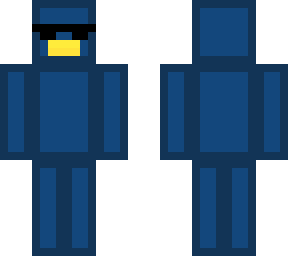 blue duck with sunglasses