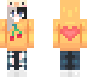 yellow hoodie w/ heart