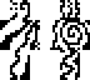 black and white
