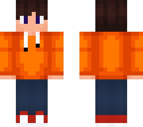 orange hoodie with blue jeans