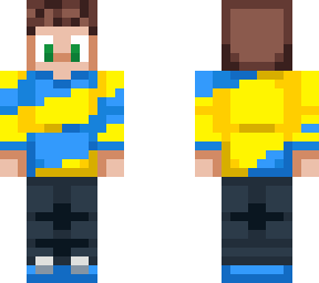 blue and yellow striped hoodie hive style