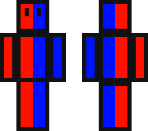half red half blue skin