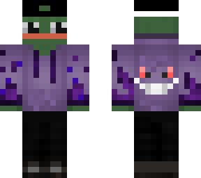 pepe frog with a gengar hoodie