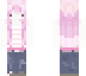 pink stripes w jeans