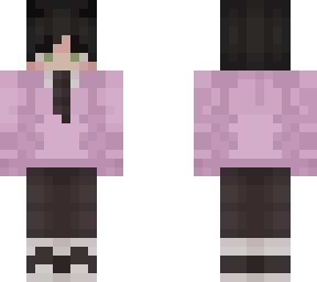 pink suit with black tie