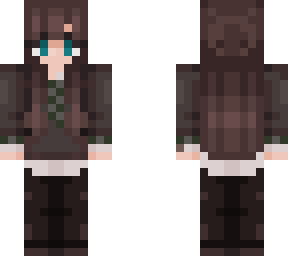 brunette girl with green eyes