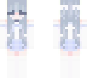 cute soft bleu girl but fox ear