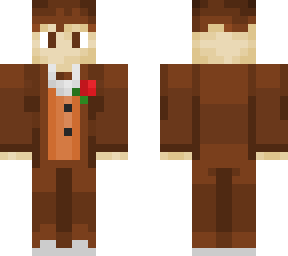 detailed man (eboy) in fancy brown suit