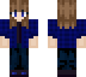 blue flannel girl