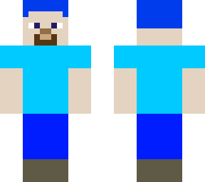 bright minimalistic blue hair steve fixed