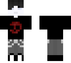 emo boy - hoodie - red skull - chains