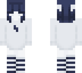 a girl with navy blue hair ^^