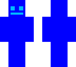 blue scary smiley guy