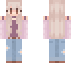 a pink cardigan schoolgirl