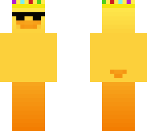duck with crown and sunglasses