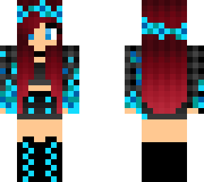 red-blue fire girl
