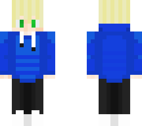 blondde dark blue hodie guy