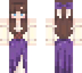 purple dress girl